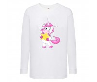 Лонгслив реглан Единорог 0021 (Unicorn) белый (EDN wh 0021) 104 см