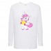 Лонгслив реглан Единорог 0021 (Unicorn) белый (EDN wh 0021) 128 см