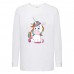 Лонгслив реглан Единорог 0022 (Unicorn) белый (EDN wh 0022) 104 см