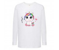 Лонгслив реглан Единорог 0031 (Unicorn) белый (EDN wh 0031) 104 см