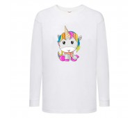 Лонгслив реглан Единорог 0032 (Unicorn) белый (EDN wh 0032) 104 см