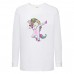 Лонгслив реглан Единорог 0035 (Unicorn) белый (EDN wh 0035) 128 см