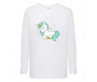 Лонгслив реглан Единорог 0036 (Unicorn) белый (EDN wh 0036) 104 см