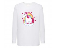 Лонгслив реглан Единорог 0037 (Unicorn) белый (EDN wh 0037) 104 см