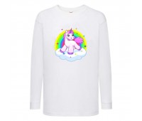 Лонгслив реглан Единорог 0043 (Unicorn) белый (EDN wh 0043) 116 см