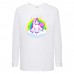Лонгслив реглан Единорог 0043 (Unicorn) белый (EDN wh 0043) 116 см