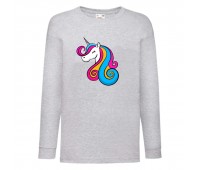 Лонгслив реглан Единорог 004 (Unicorn) серый (EDN gry 004) 104 см