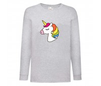 Лонгслив реглан Единорог 008 (Unicorn) серый (EDN gry 008) 116 см