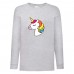 Лонгслив реглан Единорог 008 (Unicorn) серый (EDN gry 008) 116 см