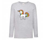 Лонгслив реглан Единорог 0010 (Unicorn) серый (EDN gry 0010) 104 см