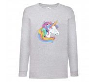 Лонгслив реглан Единорог 0011 (Unicorn) серый (EDN gry 0011) 104 см