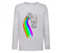 Лонгслив реглан Единорог 0012 (Unicorn) серый (EDN gry 0012) 140 см