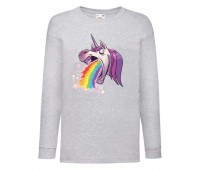 Лонгслив реглан Единорог 0014 (Unicorn) серый (EDN gry 0014) 140 см