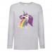 Лонгслив реглан Единорог 0014 (Unicorn) серый (EDN gry 0014) 152 см