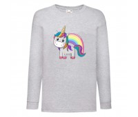 Лонгслив реглан Единорог 0017 (Unicorn) серый (EDN gry 0017) 104 см