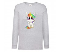 Лонгслив реглан Единорог 0019 (Unicorn) серый (EDN gry 0019) 104 см
