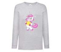 Лонгслив реглан Единорог 0021 (Unicorn) серый (EDN gry 0021) 104 см