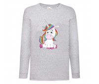 Лонгслив реглан Единорог 0022 (Unicorn) серый (EDN gry 0022) 104 см