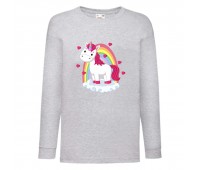 Лонгслив реглан Единорог 0037 (Unicorn) серый (EDN gry 0037) 104 см