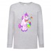 Лонгслив реглан Единорог 0042 (Unicorn) серый (EDN gry 0042) 140 см