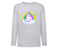 Лонгслив реглан Единорог 0043 (Unicorn) серый (EDN gry 0043) 116 см