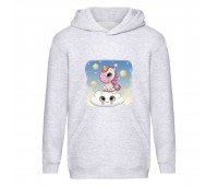 Худи детская Единорог 0028 (Unicorn) серая (EDN gry 0028) 116 см
