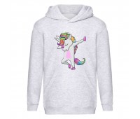 Худи детская Единорог 0035 (Unicorn) серая (EDN gry 0035) 116 см