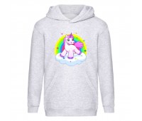 Худи детская Единорог 0043 (Unicorn) серая (EDN gry 0043) 140 см