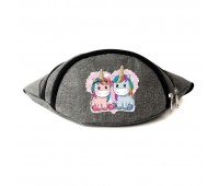 Сумка Бананка Единорог 0013 (Unicorn) на пояс Cappuccino EDN 0013 grey серый Сумка Бананка Единорог 0013 (Unicorn) на пояс Cappuccino EDN 0013 grey серый