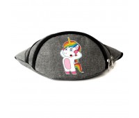 Сумка Бананка Единорог 0016 (Unicorn) на пояс Cappuccino EDN 0016 grey серый Сумка Бананка Единорог 0016 (Unicorn) на пояс Cappuccino EDN 0016 grey серый