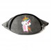 Сумка Бананка Единорог 0016 (Unicorn) на пояс Cappuccino EDN 0016 grey серый