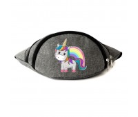 Сумка Бананка Единорог 0017 (Unicorn) на пояс Cappuccino EDN 0017 grey серый Сумка Бананка Единорог 0017 (Unicorn) на пояс Cappuccino EDN 0017 grey серый