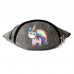 Сумка Бананка Единорог 0017 (Unicorn) на пояс Cappuccino EDN 0017 grey серый