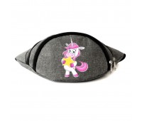Сумка Бананка Единорог 0021 (Unicorn) на пояс Cappuccino EDN 0021 grey серый Сумка Бананка Единорог 0021 (Unicorn) на пояс Cappuccino EDN 0021 grey серый