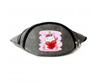 Сумка Бананка Единорог 0024 (Unicorn) на пояс Cappuccino EDN 0024 grey серый Сумка Бананка Единорог 0024 (Unicorn) на пояс Cappuccino EDN 0024 grey серый