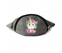 Сумка Бананка Единорог 0033 (Unicorn) на пояс Cappuccino EDN 0033 grey серый Сумка Бананка Единорог 0033 (Unicorn) на пояс Cappuccino EDN 0033 grey серый