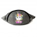 Сумка Бананка Единорог 0033 (Unicorn) на пояс Cappuccino EDN 0033 grey серый