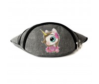 Сумка Бананка Единорог 0041 (Unicorn) на пояс Cappuccino EDN 0041 grey серый