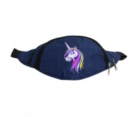 Сумка Бананка Единорог 007 (Unicorn) на пояс Cappuccino EDN 007 blue синий Сумка Бананка Единорог 007 (Unicorn) на пояс Cappuccino EDN 007 blue синий