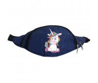 Сумка Бананка Единорог 0022 (Unicorn) на пояс Cappuccino EDN 0022 blue синий Сумка Бананка Единорог 0022 (Unicorn) на пояс Cappuccino EDN 0022 blue синий
