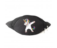 Сумка Бананка Единорог 002 (Unicorn) на пояс Cappuccino EDN 002 black черный Сумка Бананка Единорог 002 (Unicorn) на пояс Cappuccino EDN 002 black черный