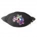 Сумка Бананка Единорог 003 (Unicorn) на пояс Cappuccino EDN 003 black черный