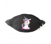 Сумка Бананка Единорог 006 (Unicorn) на пояс Cappuccino EDN 006 black черный Сумка Бананка Единорог 006 (Unicorn) на пояс Cappuccino EDN 006 black черный