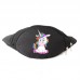 Сумка Бананка Единорог 006 (Unicorn) на пояс Cappuccino EDN 006 black черный