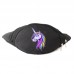 Сумка Бананка Единорог 007 (Unicorn) на пояс Cappuccino EDN 007 black черный