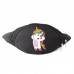 Сумка Бананка Единорог 0016 (Unicorn) на пояс Cappuccino EDN 0016 black черный