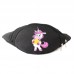 Сумка Бананка Единорог 0021 (Unicorn) на пояс Cappuccino EDN 0021 black черный