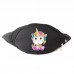 Сумка Бананка Единорог 0033 (Unicorn) на пояс Cappuccino EDN 0033 black черный