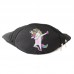 Сумка Бананка Единорог 0035 (Unicorn) на пояс Cappuccino EDN 0035 black черный