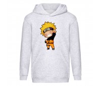 Худи детская Наруто 003 (Naruto) серый (NAR gry 003) 116 см